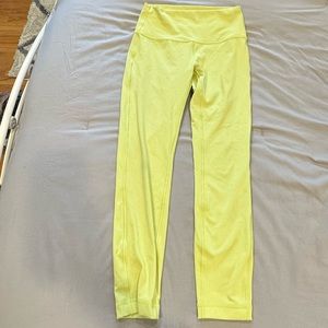 Lululemon Lemon-Yellow Athletic Leggings, Size 6